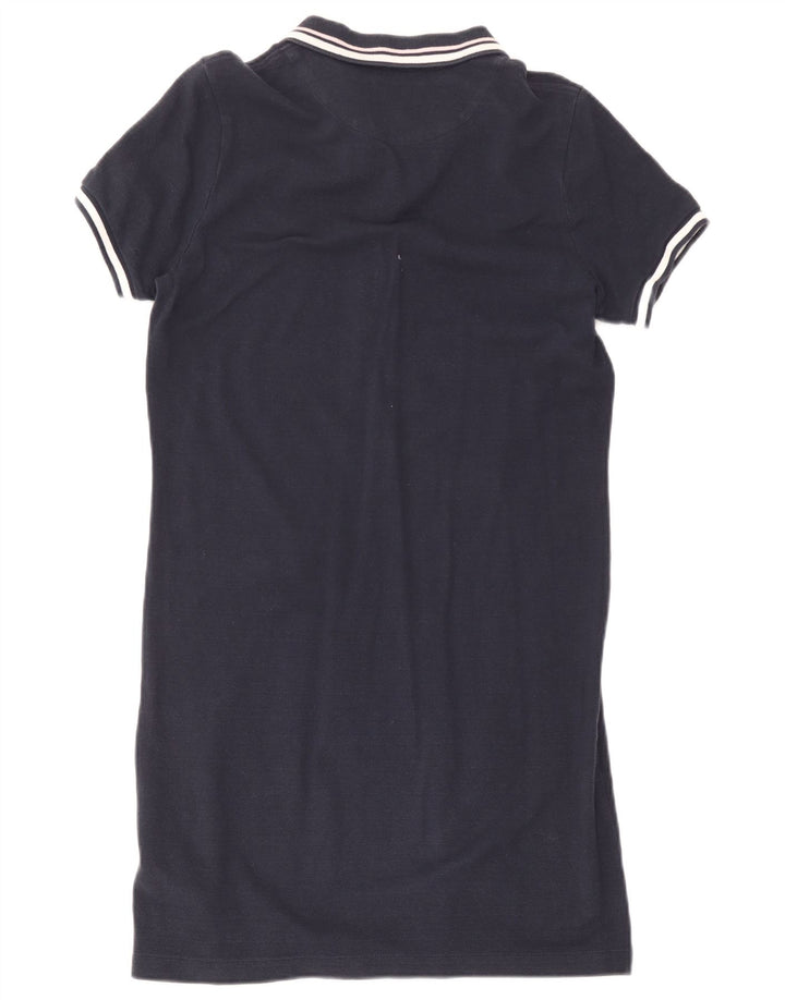 Superdry Damen Polokleid UK 12 Medium Marineblau Baumwolle