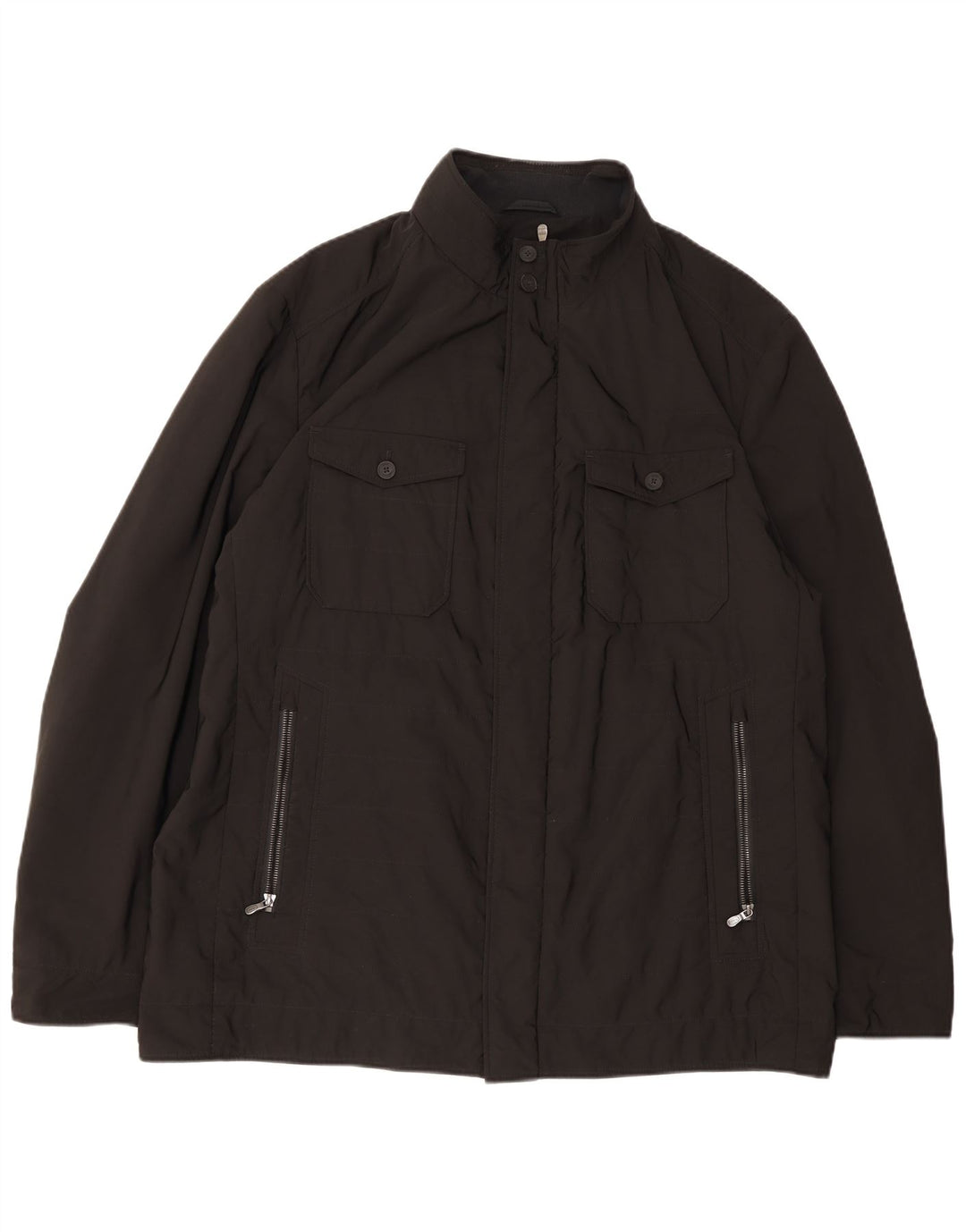 Hugo Boss Herren Utility-Jacke UK 46 3XL Schwarz Polyamid