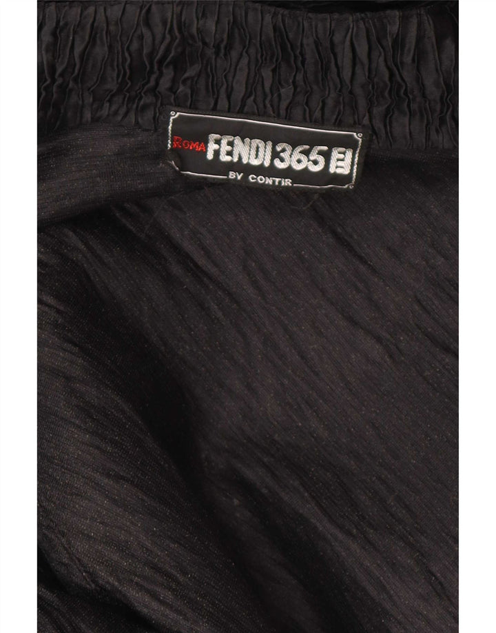 Fendi Damen Offener Mantel UK 18 XL Schwarz