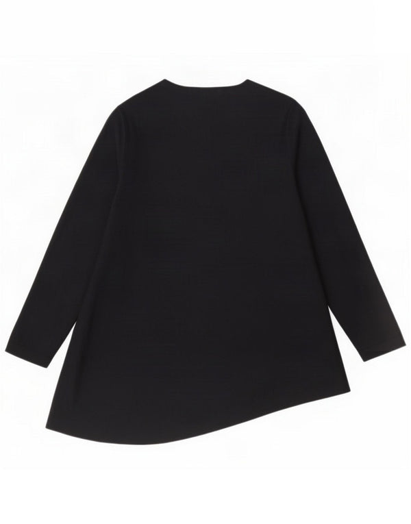 Cos Asymmetrisches Tunika-Oberteil für Damen UK 12 Medium Navy Blue Wool