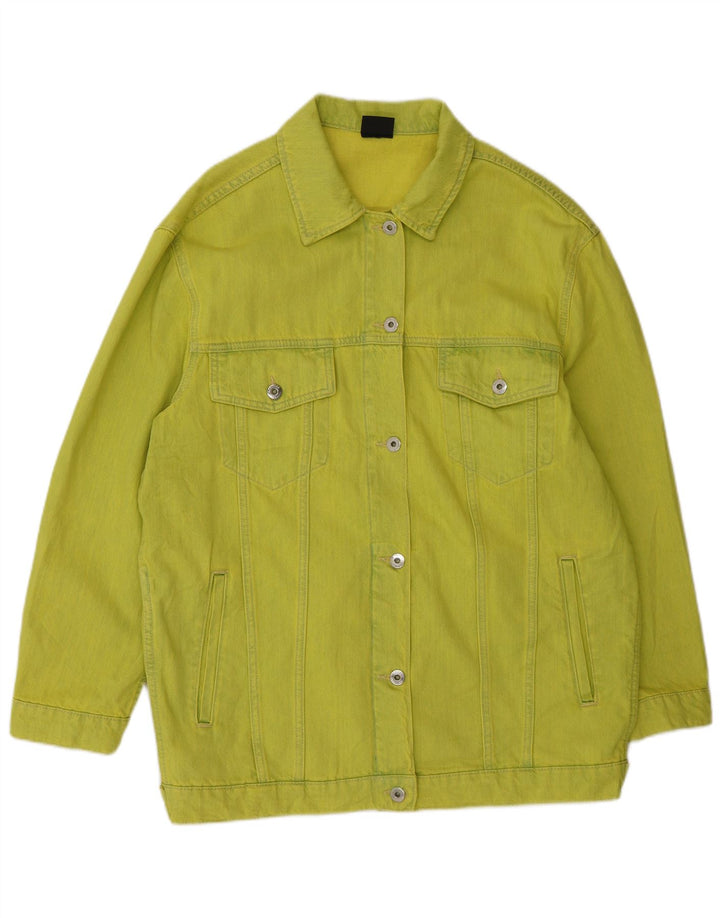 TWINSET Damen Übergroße Jeansjacke UK 10 Small Green Cotton Modern