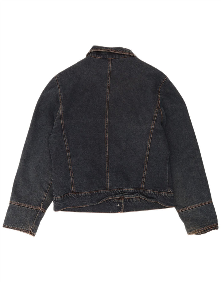 Vintage Damen Jeansjacke UK 16 Groß Blau