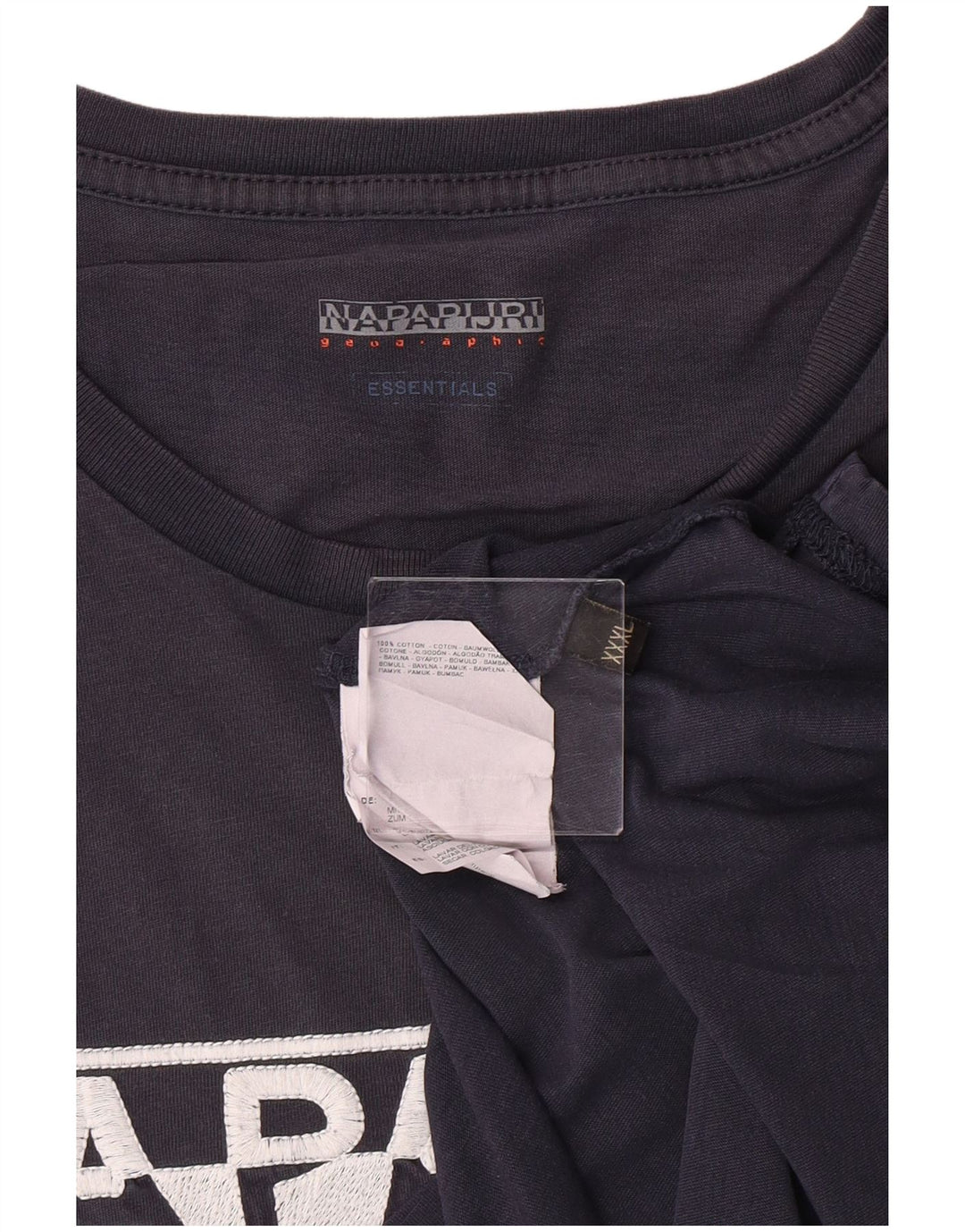 NAPAPIJRI Herren Geographic Graphic T-Shirt Top 3XL Marineblau Baumwolle