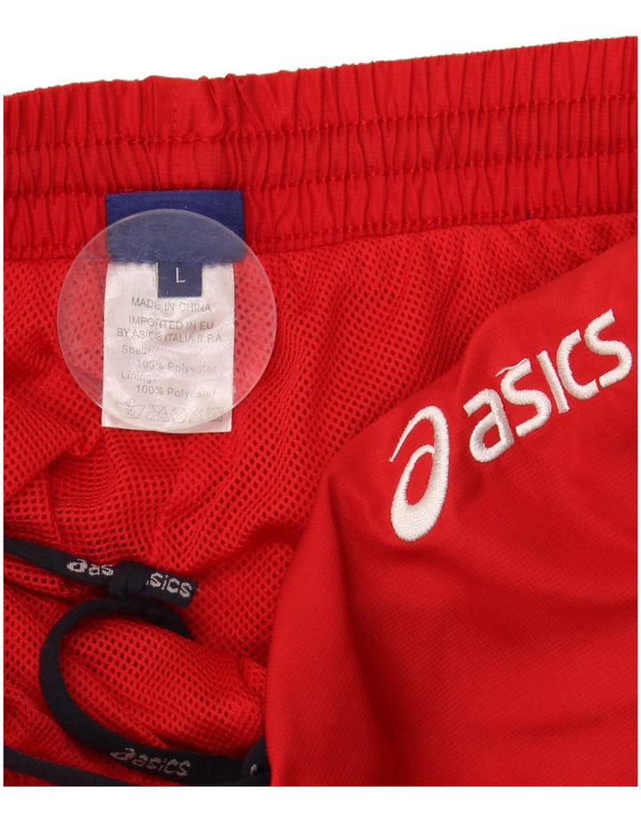 ASICS Damen-Trainingshose, UK 14, Größe L, Rot, Polyester