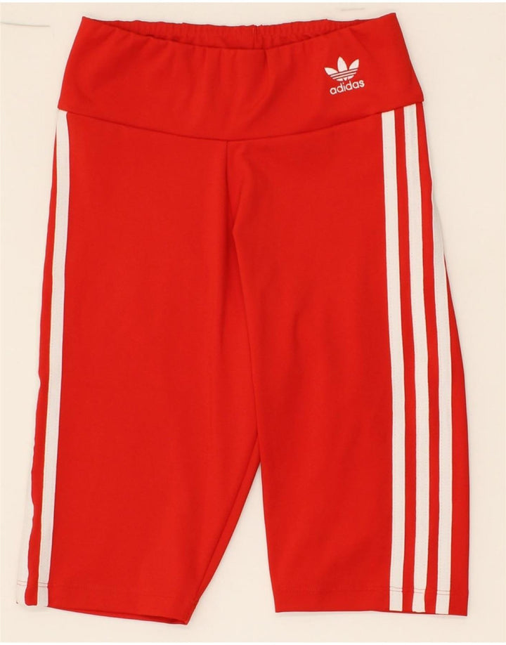 ADIDAS Womens Bermuda Sport Shorts UK 6 XS Red Polyester Vintage Adidas and Second-Hand Adidas from Messina Hembry 