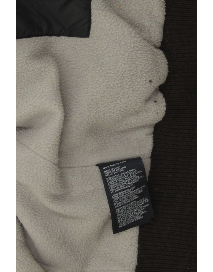 Tommy Hilfiger Damen Wattierte Weste UK 14 Large Schwarz Polyester