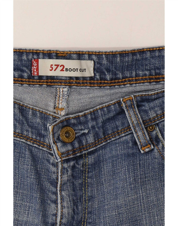 Levi's Damen 572 Bootcut Jeans W34 L29 Blaue Baumwolle