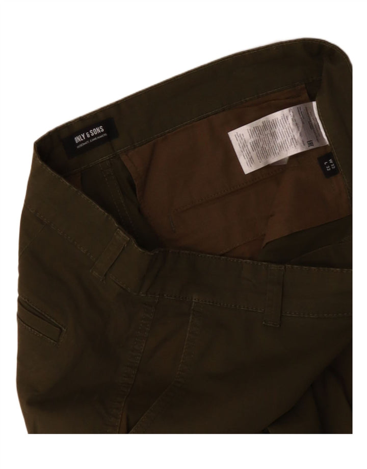 ONLY & SONS Herren Jogger-Cargohose W32 L29 Khaki Baumwolle