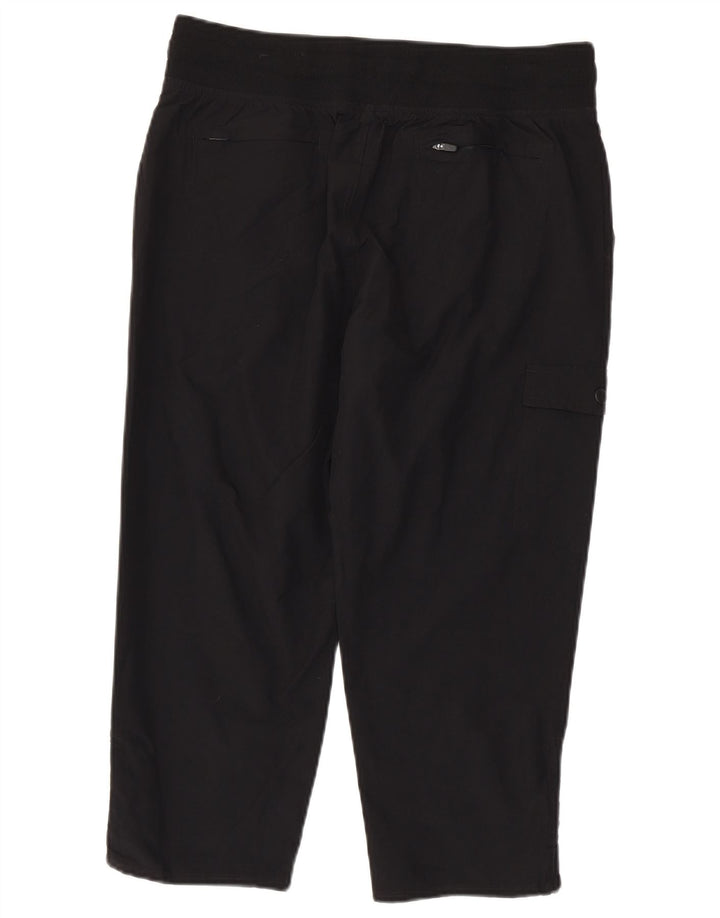 EDDIE BAUER Gerade Cargo-Capri-Hose für Damen, Größe M, W30, L22, Schwarz