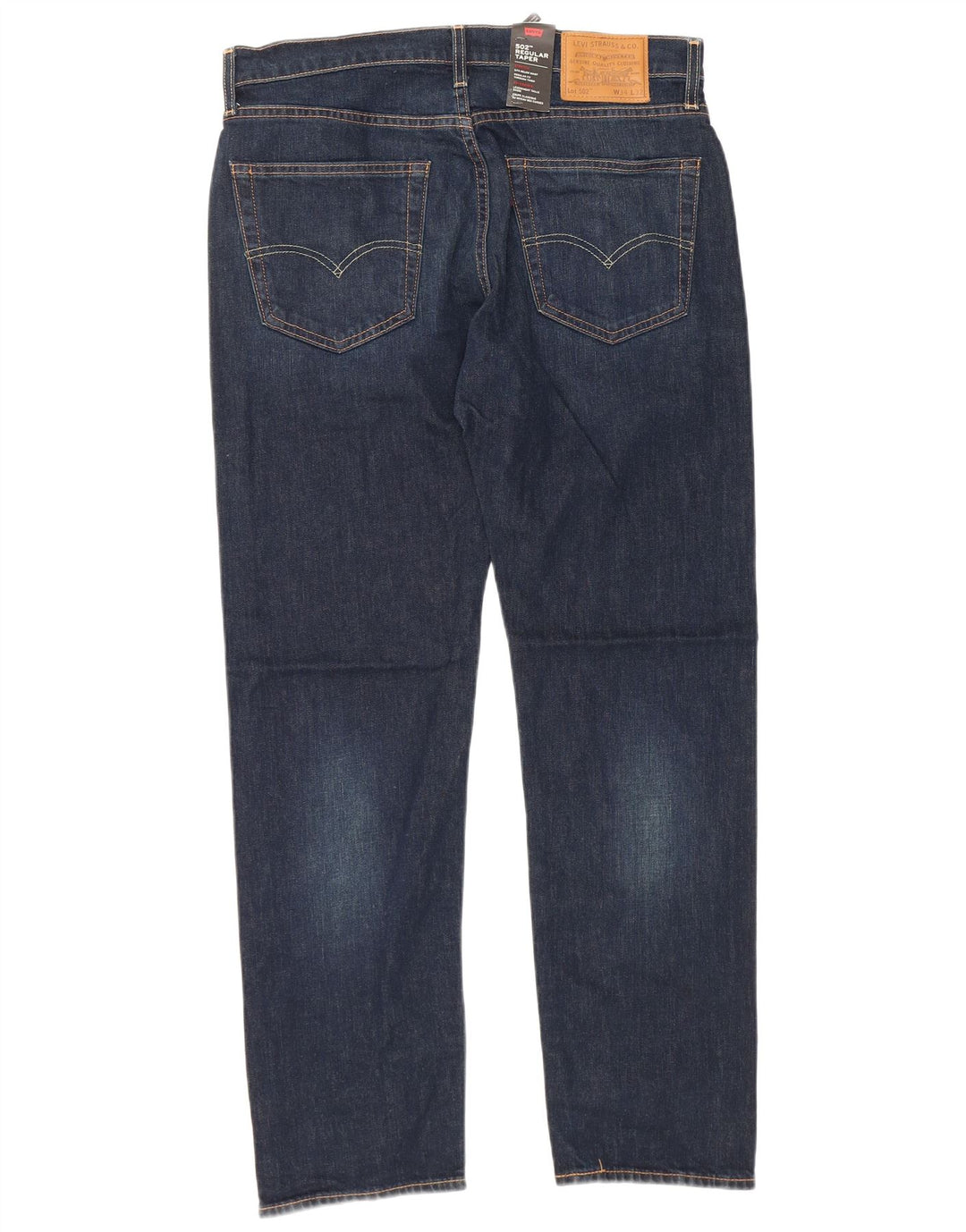 LEVI'S Herren 502 Tapered Jeans W34 L32 Marineblaue Baumwolle
