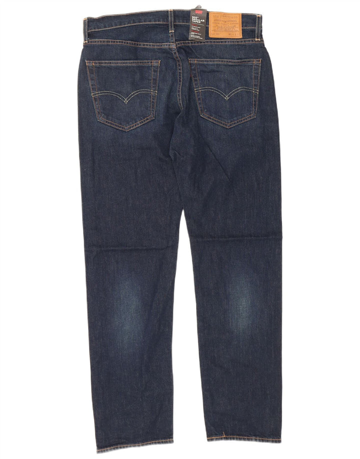 LEVI'S Herren 502 Tapered Jeans W34 L32 Marineblaue Baumwolle