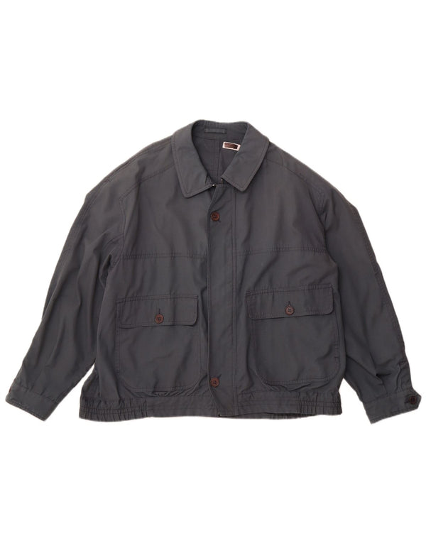 Maison Jacques Herren Bomberjacke IT 52 XL Marineblaues Polyester