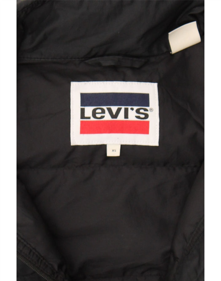 LEVI'S Womens Padded Jacket UK 6 XS Black Polyester Vintage Levi's and Second-Hand Levi's from Messina Hembry 