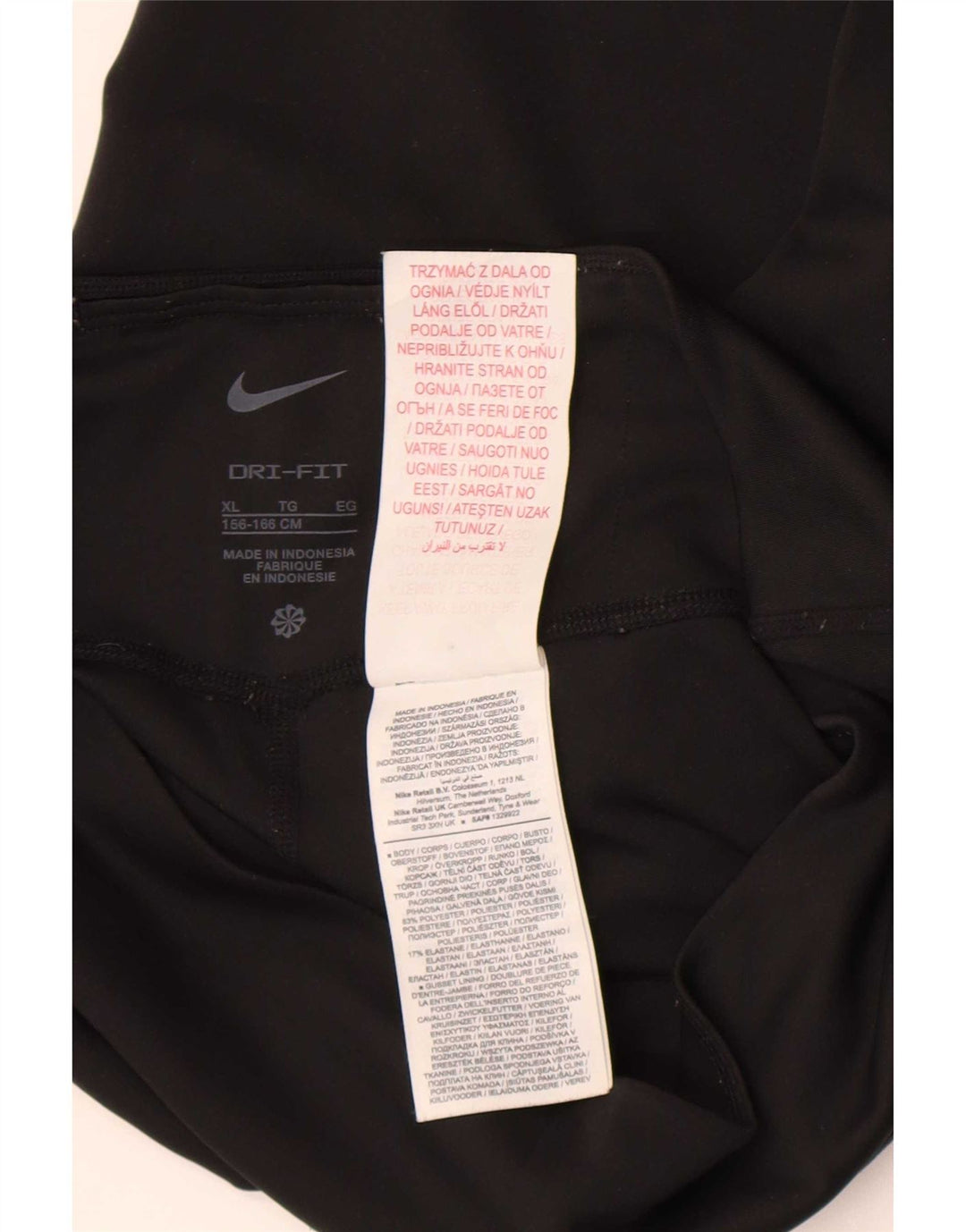 Nike Dri-Fit-Leggings für Mädchen, 13–14 Jahre, XL, schwarzes Polyester