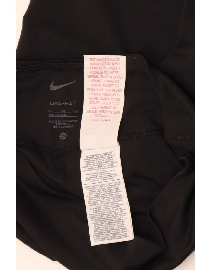 Nike Dri-Fit-Leggings für Mädchen, 13–14 Jahre, XL, schwarzes Polyester