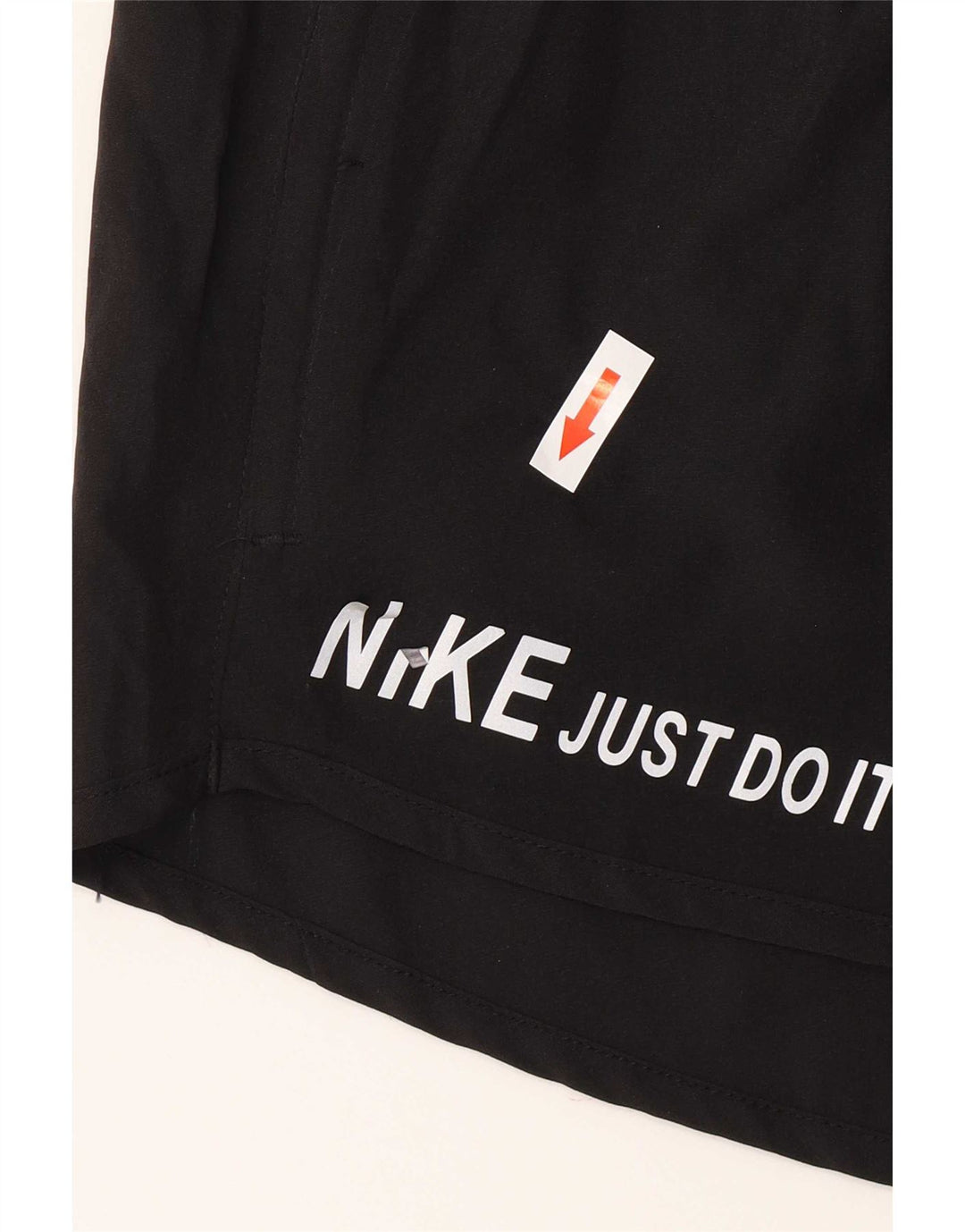 Nike Damen Dri Fit Graphic Sport Shorts UK 12 Medium Schwarz Polyester