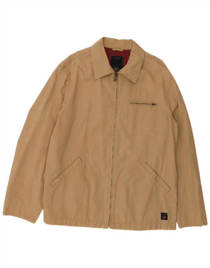 Gas Herren Utility-Jacke UK 44 2XL Beige Baumwolle