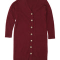 Massimo Dutti Damen Longline Cardigan Pullover UK 14 Medium Burgund