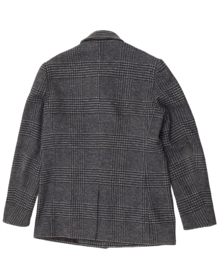 Calvin Klein Herren Blazer Jacke UK 38 Mittelblauer Hahnentritt