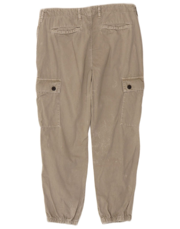 Zara Damen Joggers Cargohose EU 38 Small W28 L26 Beige