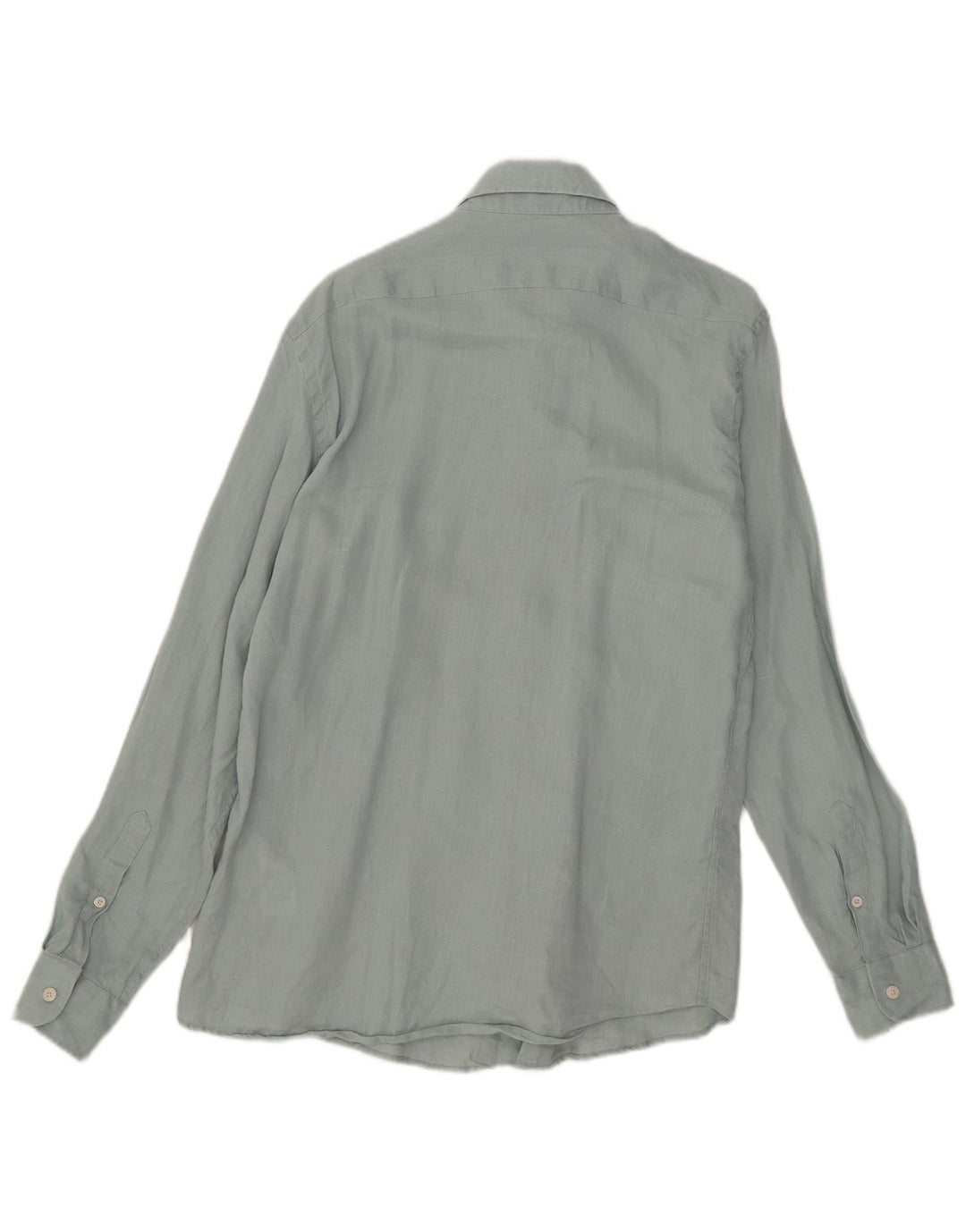 Reiss Herren-Hemd mit normaler Passform, mittelblaues Leinen