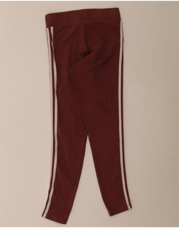 Adidas Damen Leggings UK 10 Small Burgund Baumwolle