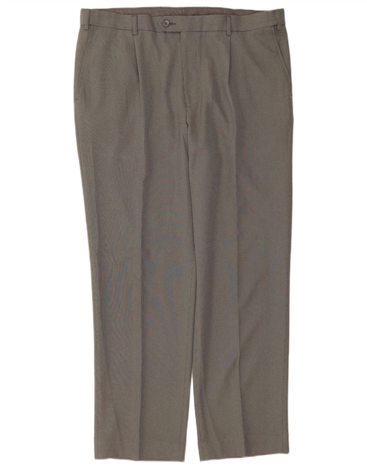 Marks & Spencer Herren-Anzughose in normaler Passform, W38, L31, grau, Polyester
