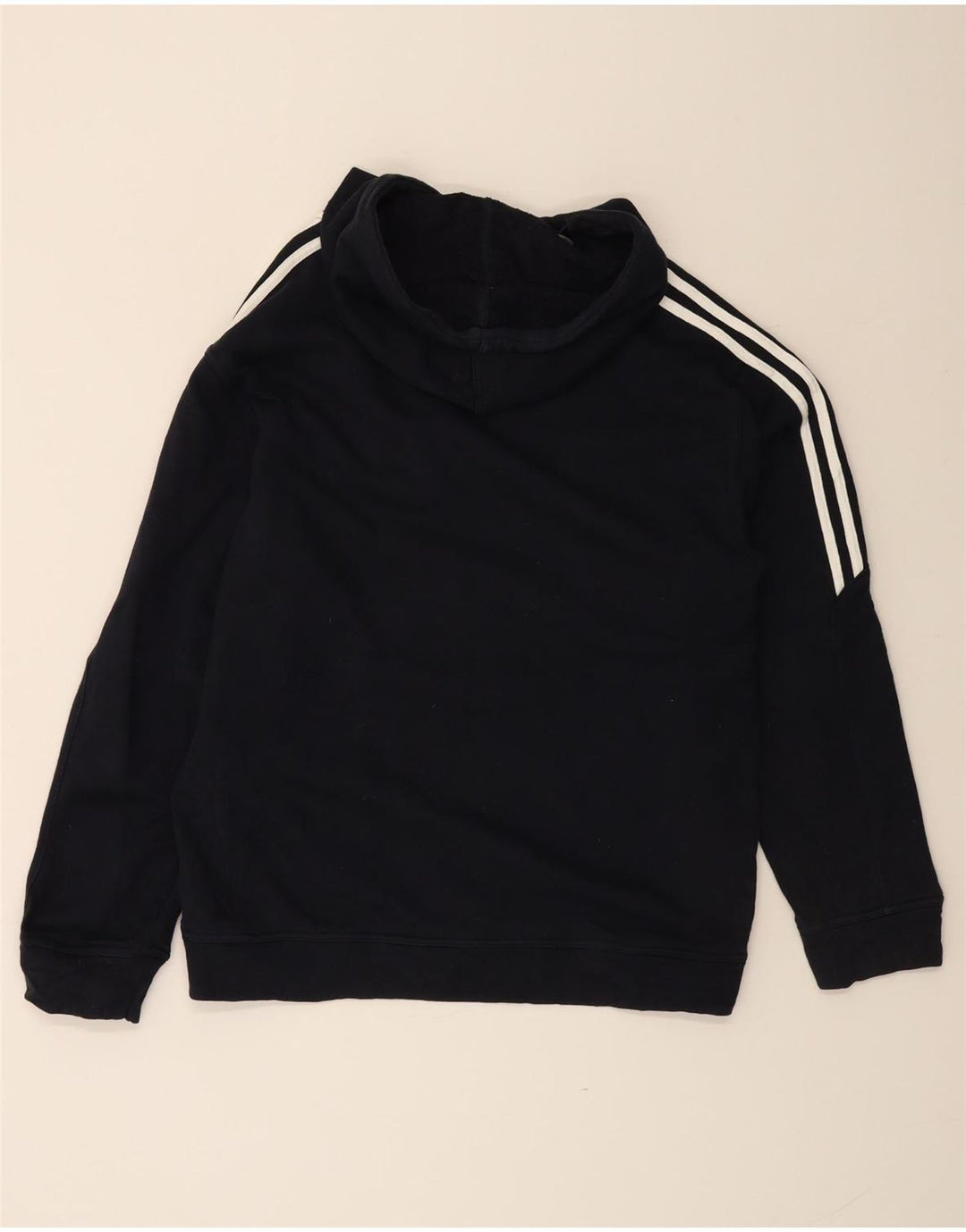 ADIDAS Herren Kapuzenpullover mit Reißverschluss, UK 40/42, mittelmarineblaue Baumwolle