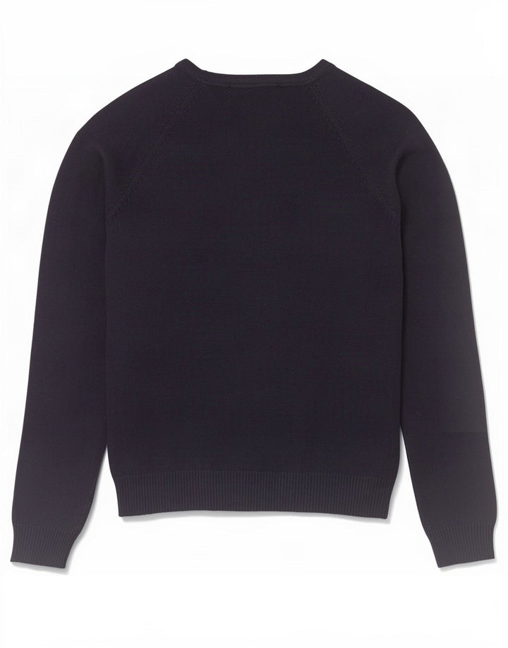 Zara Damen-Pullover mit V-Ausschnitt, Gr. 12, mittleres Marineblau