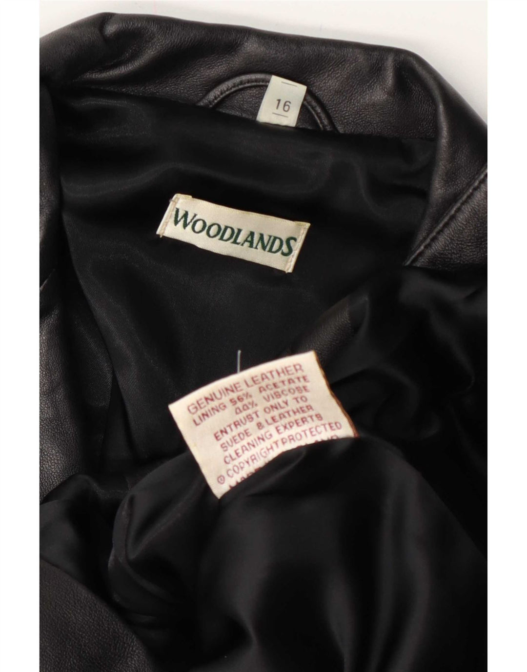 Sardar Damen Woodlands Lederblazerjacke UK 16 Large Schwarz
