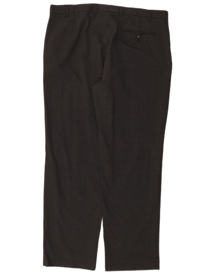Gerade Herren-Anzughose von Marks & Spencer, W38, L31, graue Wolle