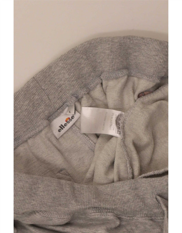 Ellesse Herren-Trainingshose, Jogginghose, große graue Baumwolle