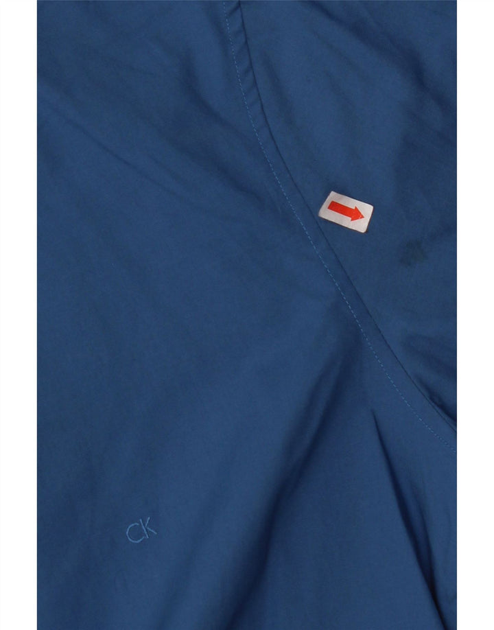 CALVIN KLEIN Herren Slim Fit Hemd Größe 38 15 Mittelblaue Baumwolle