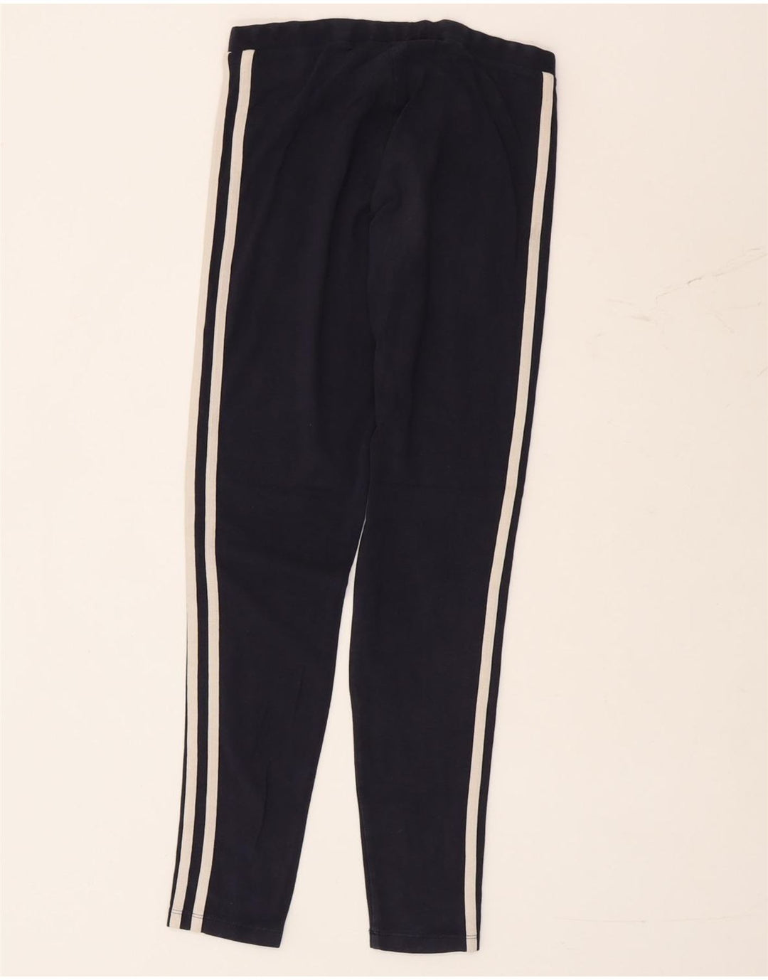 Adidas Damen Leggings UK 8 Small Marineblau Baumwolle