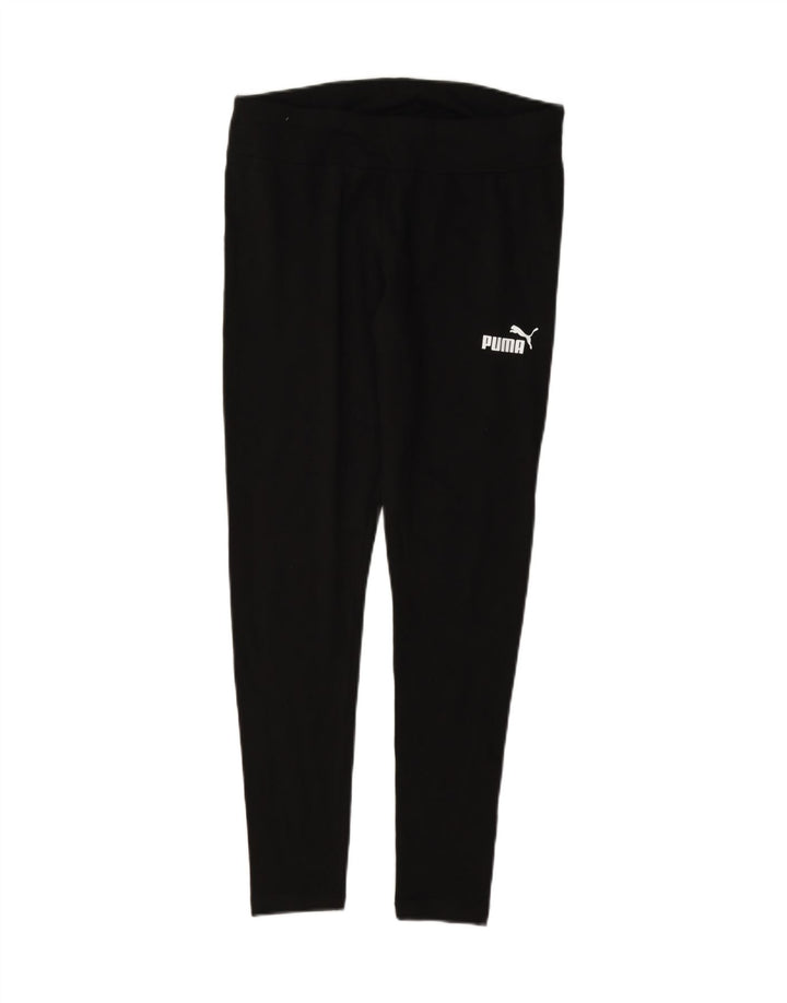 Puma Damen Crop Leggings UK 12 Medium Schwarz