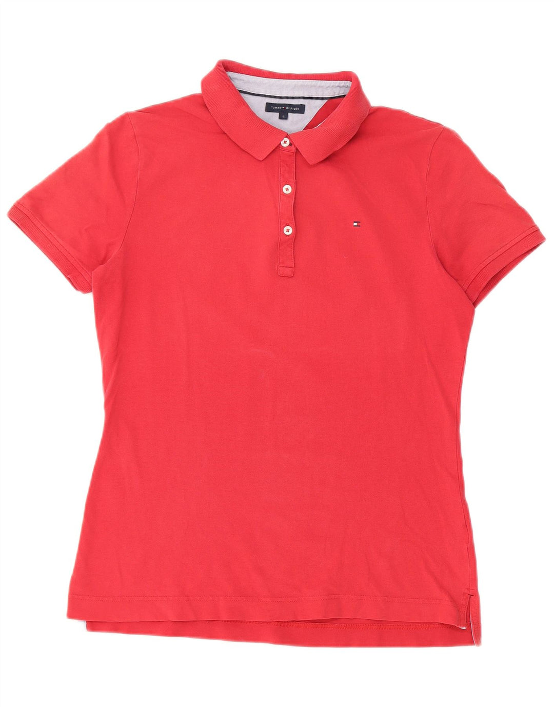 Tommy Hilfiger Damen Poloshirt UK 14 Large Rot