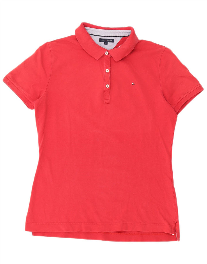 Tommy Hilfiger Damen Poloshirt UK 14 Large Rot