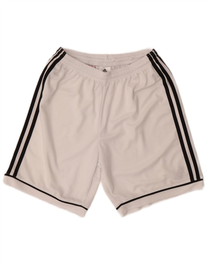 Adidas Boys Climalite Sport Shorts 13-14 Years White Polyester