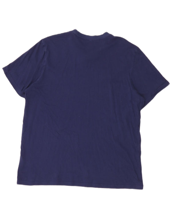 Adidas Herren T-Shirt Top XL Marineblau Baumwolle