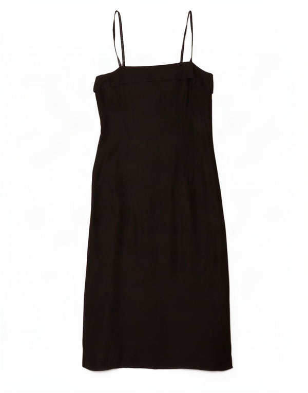 Brunella Damen Slip-Kleid UK 12 Mittelschwarze Viskose