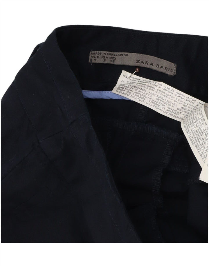 Gerader Rock für Damen von Zara, Größe S, Größe S, Marineblau, Baumwolle