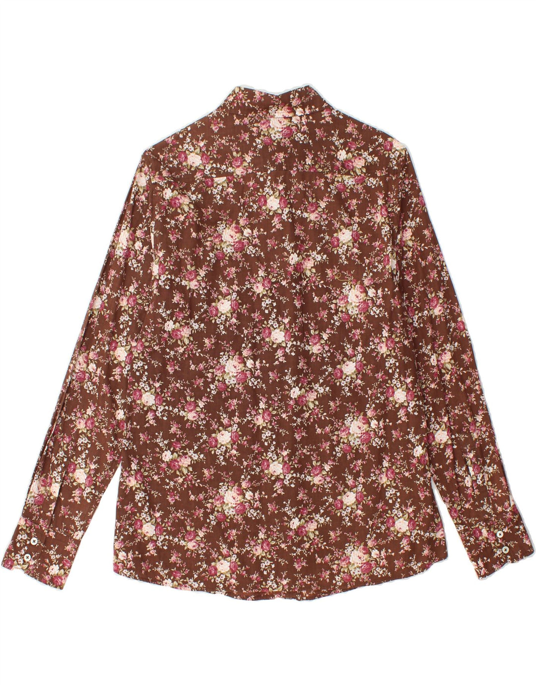 HIGHMOOR Womens Shirt IT 42 Medium Brown Floral Cotton Vintage Highmoor and Second-Hand Highmoor from Messina Hembry 
