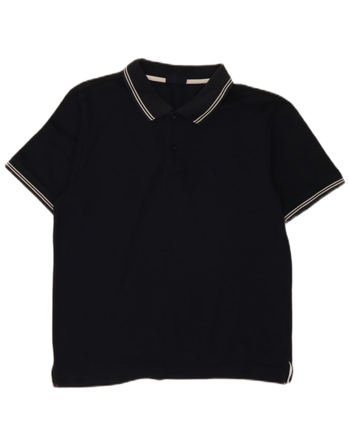 Champion Herren-Poloshirt, klein, marineblau, gestreift, Baumwolle