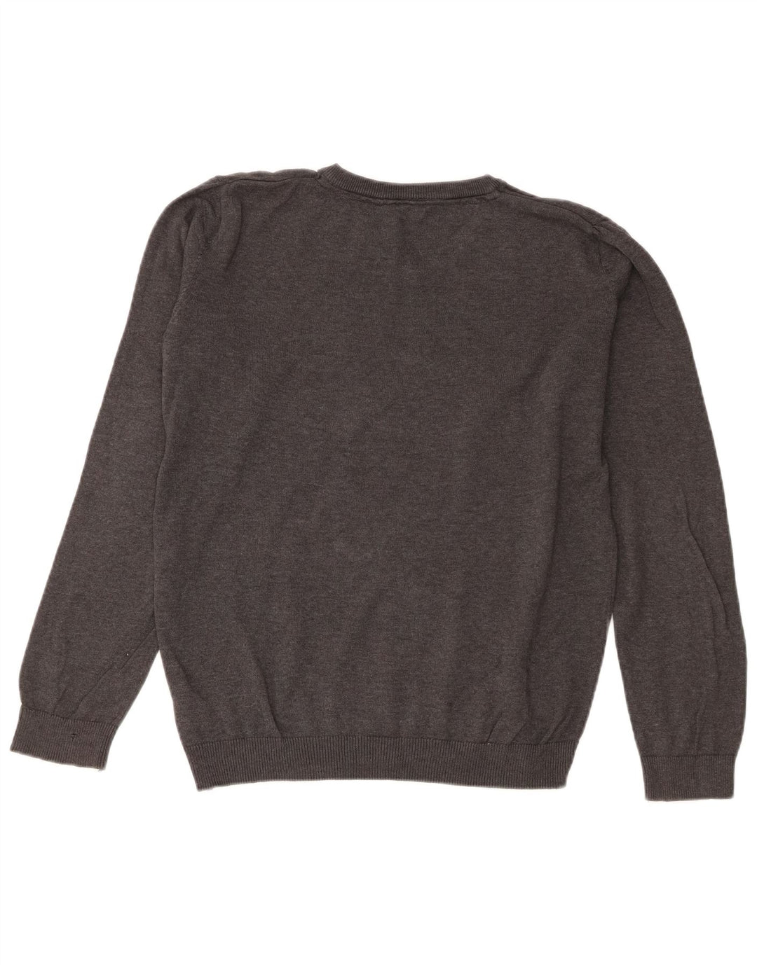Marks & Spencer Jungen-Pullover mit V-Ausschnitt, 14–15 Jahre, graue Baumwolle