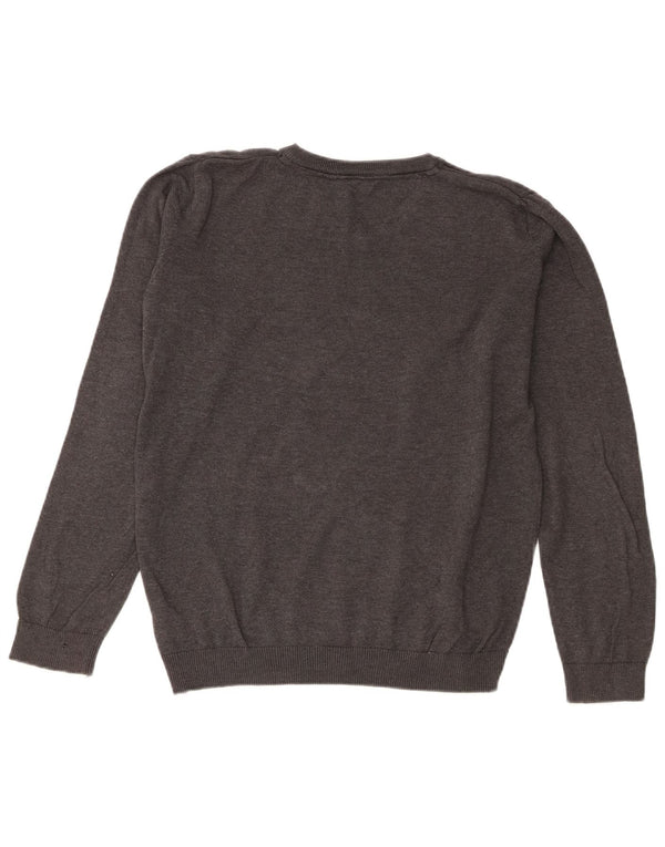 Marks & Spencer Jungen-Pullover mit V-Ausschnitt, 14–15 Jahre, graue Baumwolle