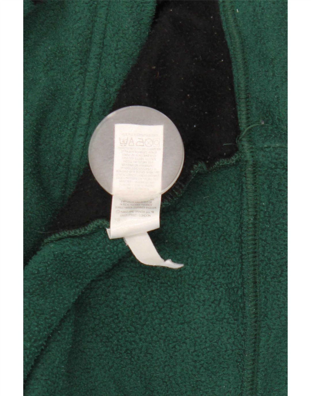 Marks & Spencer Herren Fleecejacke UK 40 Large Grün Polyester