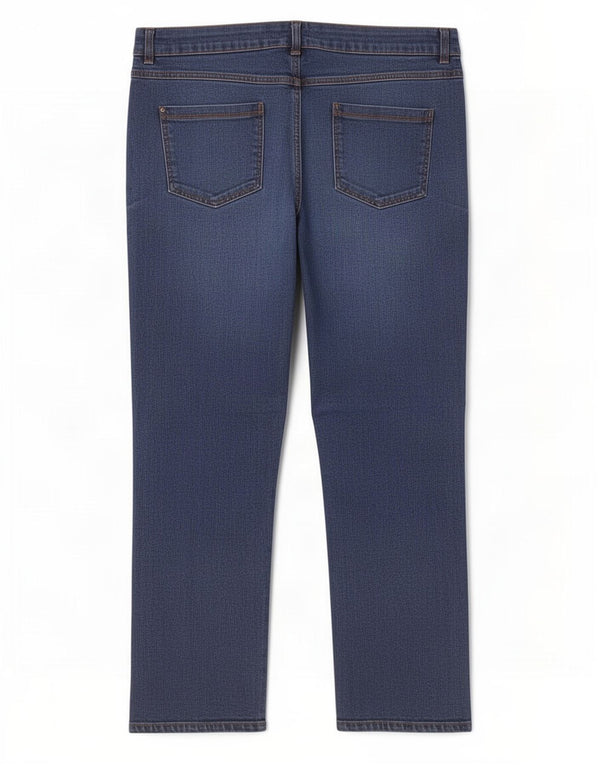 M&Co Damen Straight Jeans UK 18 XL W38 L29 Blaue Baumwolle