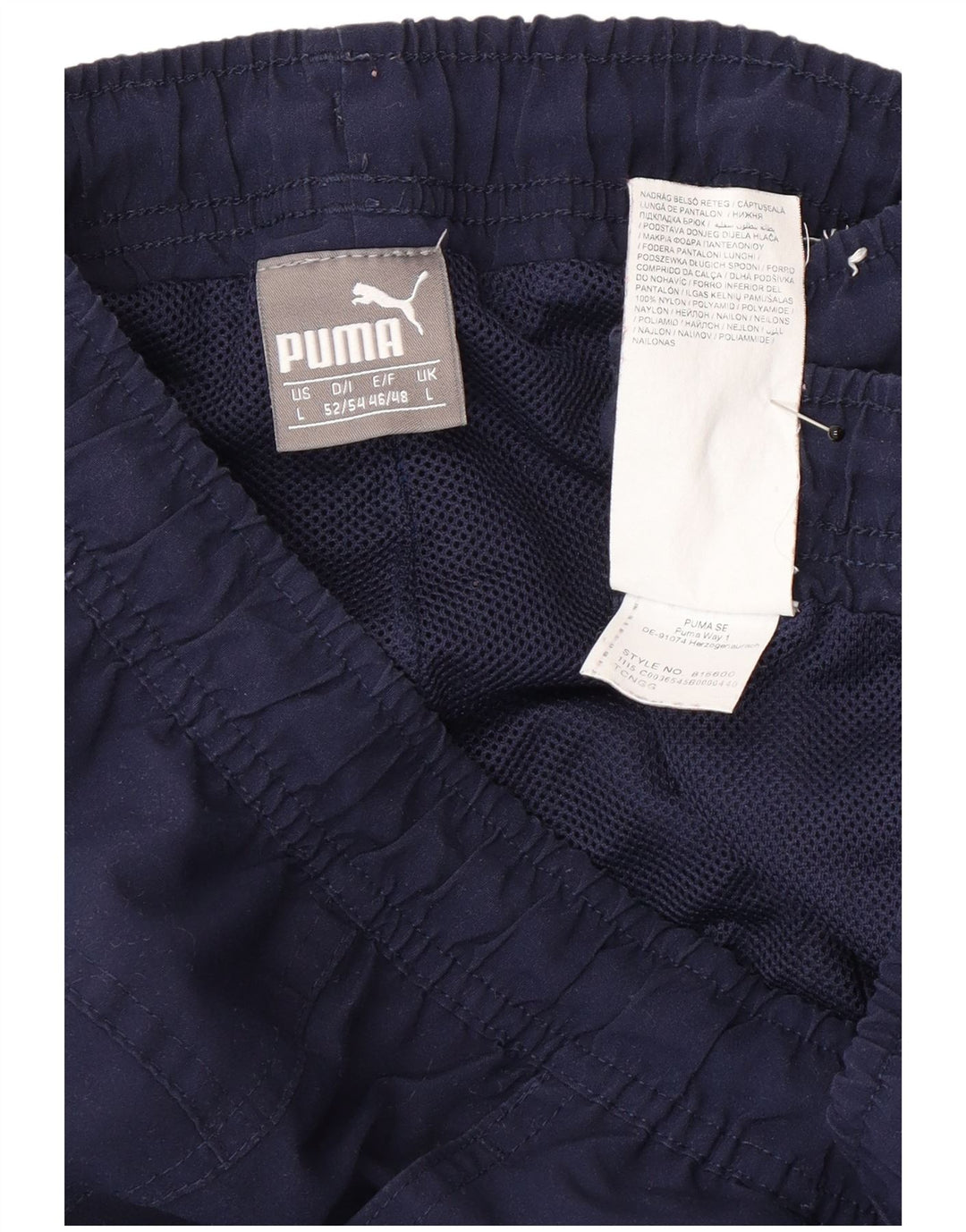 Puma Herren-Trainingshose, groß, marineblaues Nylon
