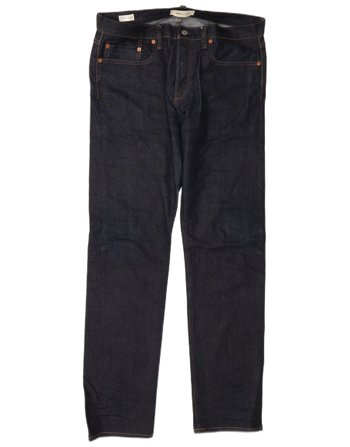 Gap Herren Slim Jeans W34 L32 Marineblaue Baumwolle