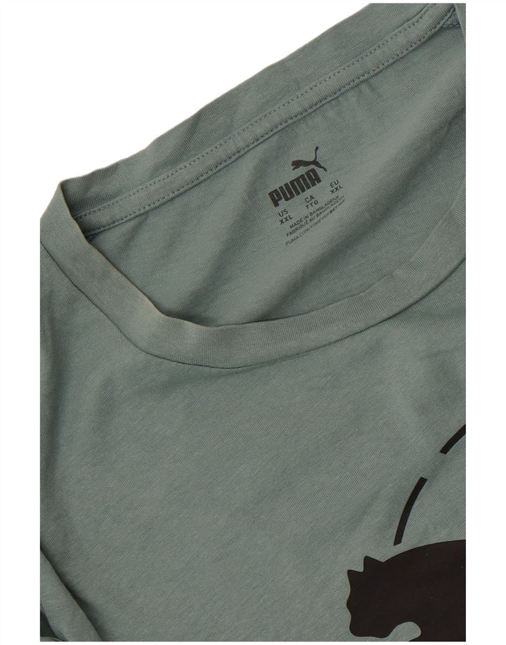 Puma Herren Grafik T-Shirt Top 2XL Grün